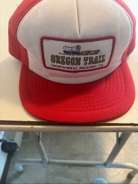 Oregon Trail Red & White Trucker Hat